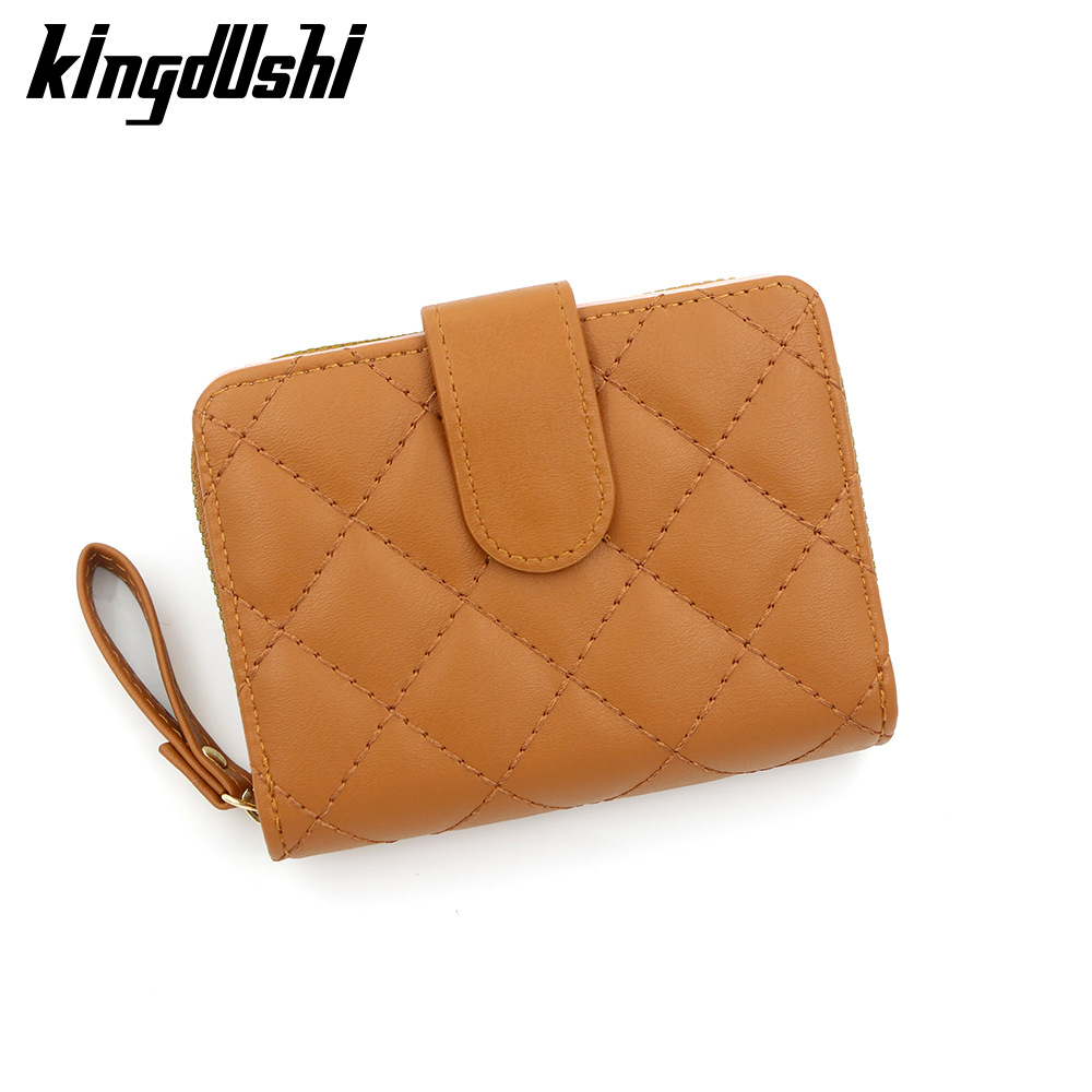 Coreano simple Lingerie billetera corta tarjeta de órgano hebilla bolso de cambio bolso de cremallera bolsa de mano