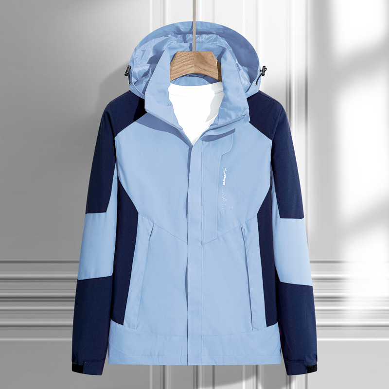 New Spring and Autumn Unisex Outdoor Mountaineering Travel Windproof Waterproof Fashion Color-Blocking Jacket