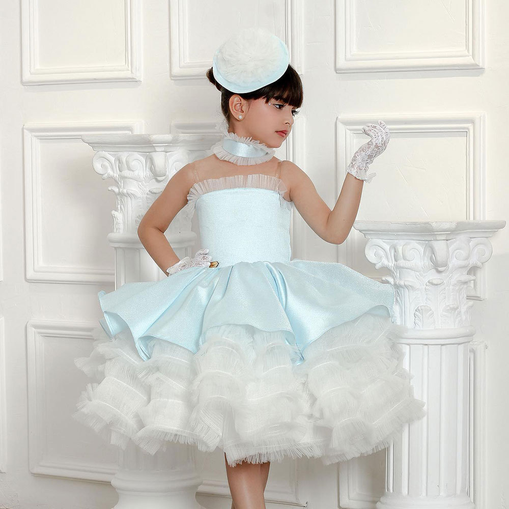 Hochwertiges, trägerloses Prinzessinnenkleid für Mädchen, ideal für Bühnenauftritte, Klavier und Violine, französisches Design, Kleinkinderkleidung (3-7 Jahre)【Vorbestellung | Versand in 15 Tagen】_voghion.com