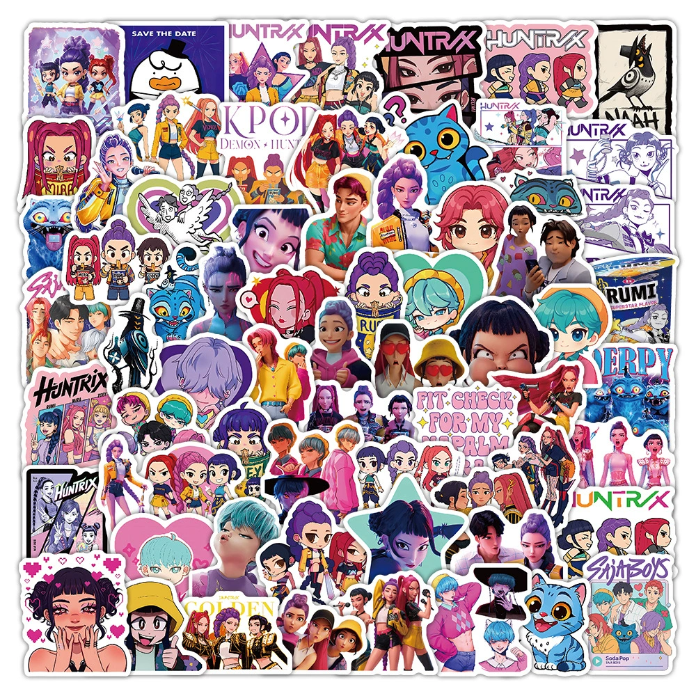 104 новых персонажа коллекции охотника на ведьм KPOP, Sticker коллекция, двухмерная анимация, оптом для дома