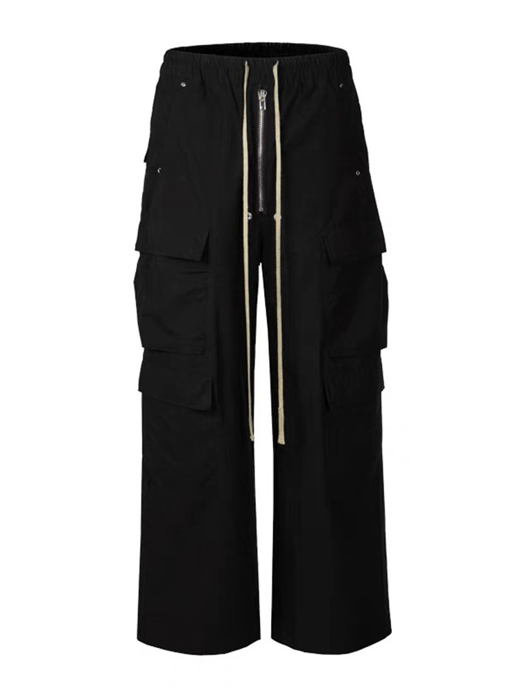 Rick Owens Pants Wide-Leg Cargo Black