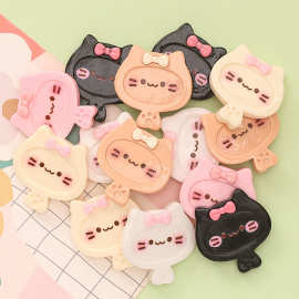 可爱卡通小猫咪盘子 diy手工奶油胶钥匙扣发夹冰箱贴树脂饰品配件