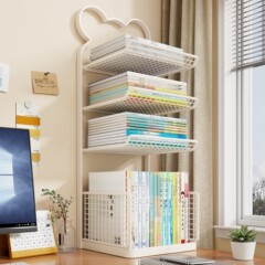 学科分类置物架多层书本收纳架学生桌上书立架桌面文件分层整理架