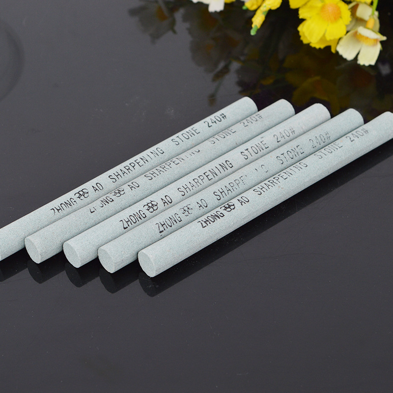 绿碳化硅圆柱油石 200*12*12绿色圆柱型抛光打磨超硬圆形砂条砥石