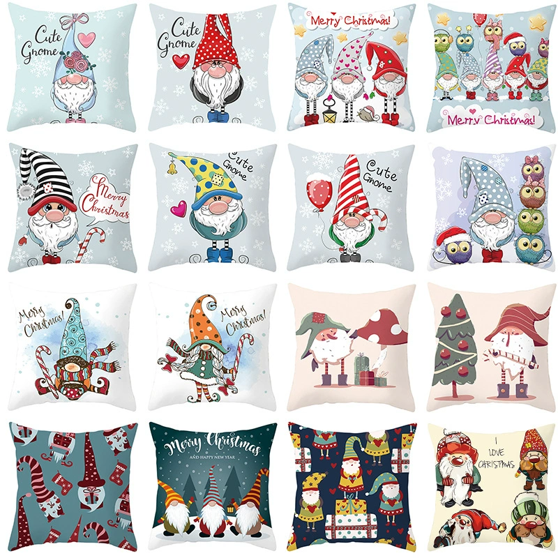 Трансграничный Amazon новый рождественский гном наволочка рождественский милый карлик персиковый пушистый чехол для подушки оптом