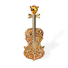 Fashionable cartoon small high-end crystal, violin, brooch, accessory, British style