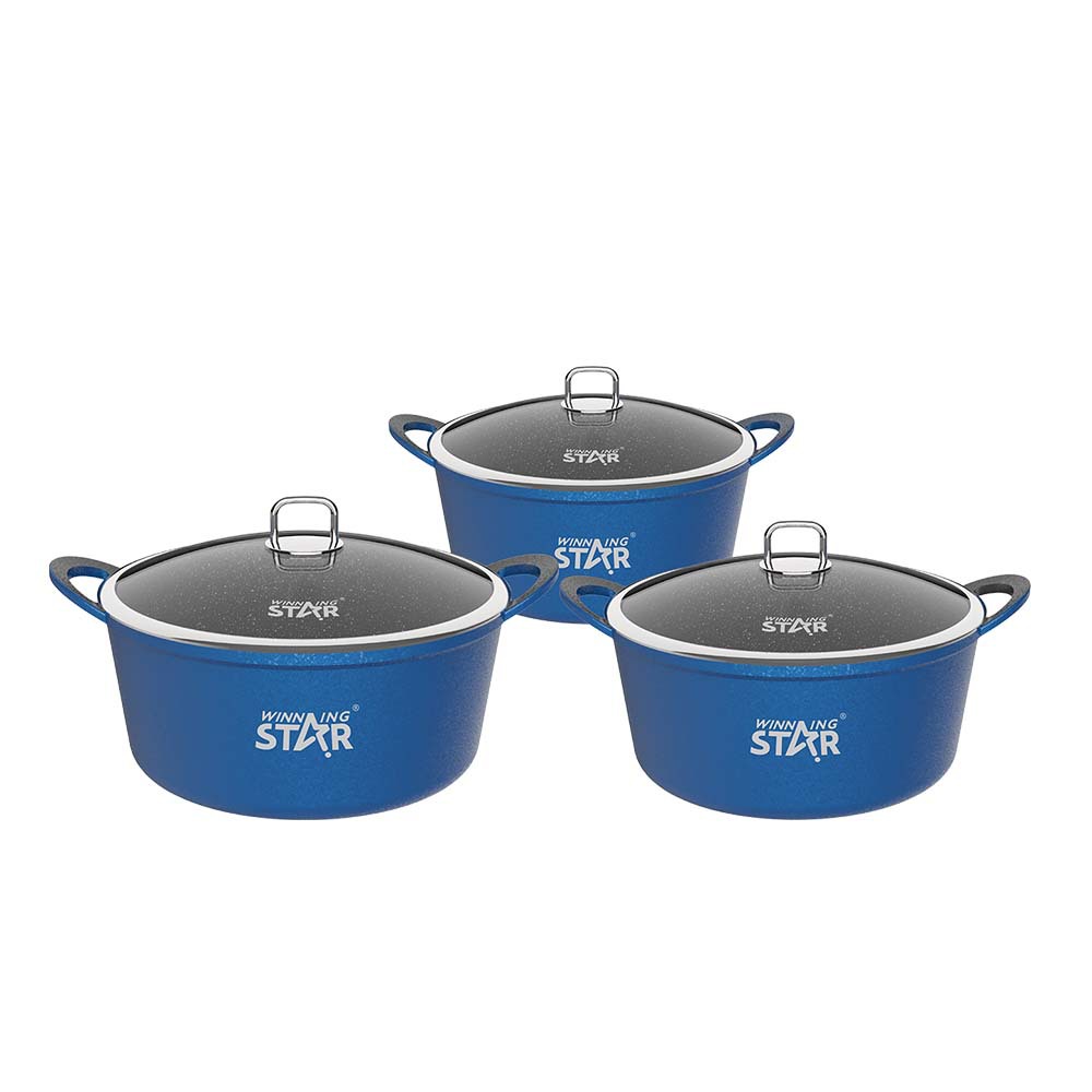 Winningstar transfronteriza cocina especial utensilios de cocina arroz frito olla caliente agua hirviendo multifuncional sartén antiadherente Juego de 3 piezas