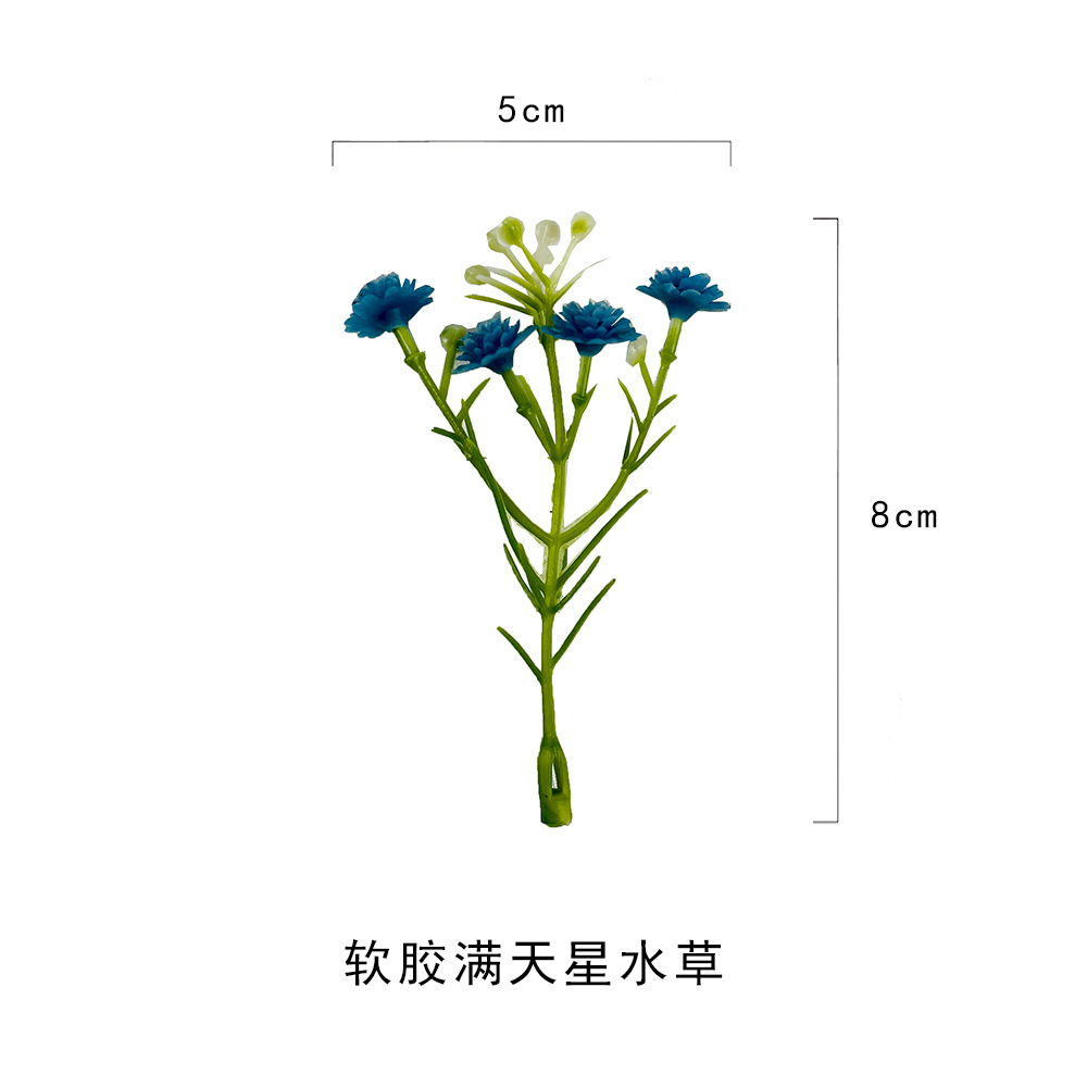 Artificial de goma suave estrellado falso flor DIY horquilla Garland Ropa Accesorios boda arreglo floral fotografía apoyos flor decorativa