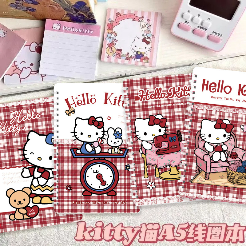Cute and Stylish Tailor Kt Cat Leather Notebook with Full-Color Illustrated Pages, Student Planner with Lined Pages Cute and Stylish Tailor Kt Cat Leather Notebook with Full-Color Illustrated Pages, Student Planner with Lined Pages
