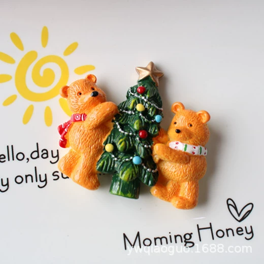 (Cross-border trading), Christmas fridge magnet with accessories, creative accessory, phone case handmade, Birthday gift, DIY