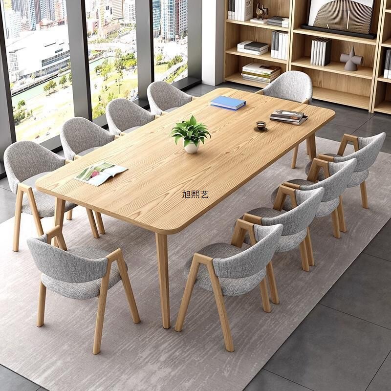 Simple Modern Office Desk, Large Table, Small Conference Room, Training Long Table, Conference Table, Stylish Office Desk and Chair Set Simple Modern Office Desk, Large Table, Small Conference Room, Training Long Table, Conference Table, Stylish Office Desk and Chair Set