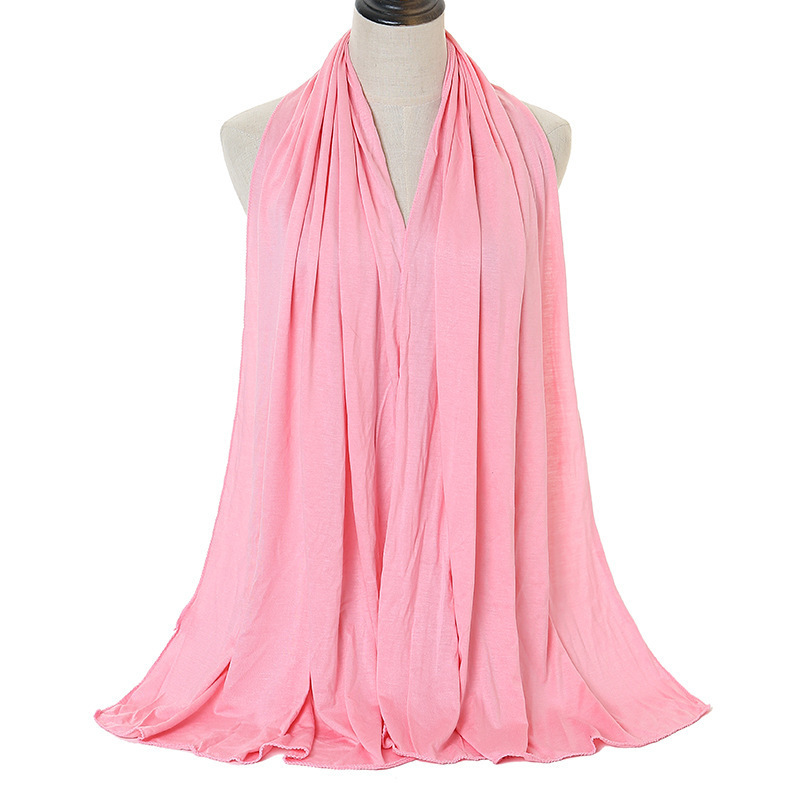 Plain Elastic Jersery Cotton Hijab Shawl Women Jersey Scarf|undefined