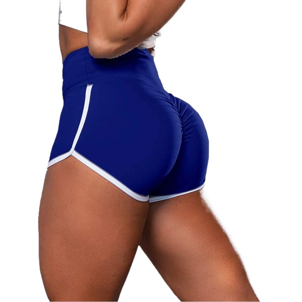 2022 новые летние европейские и американские женские внешнеторговые женские пикантные однотонные спортивные шорты для бега с высокой талией больших размеров
