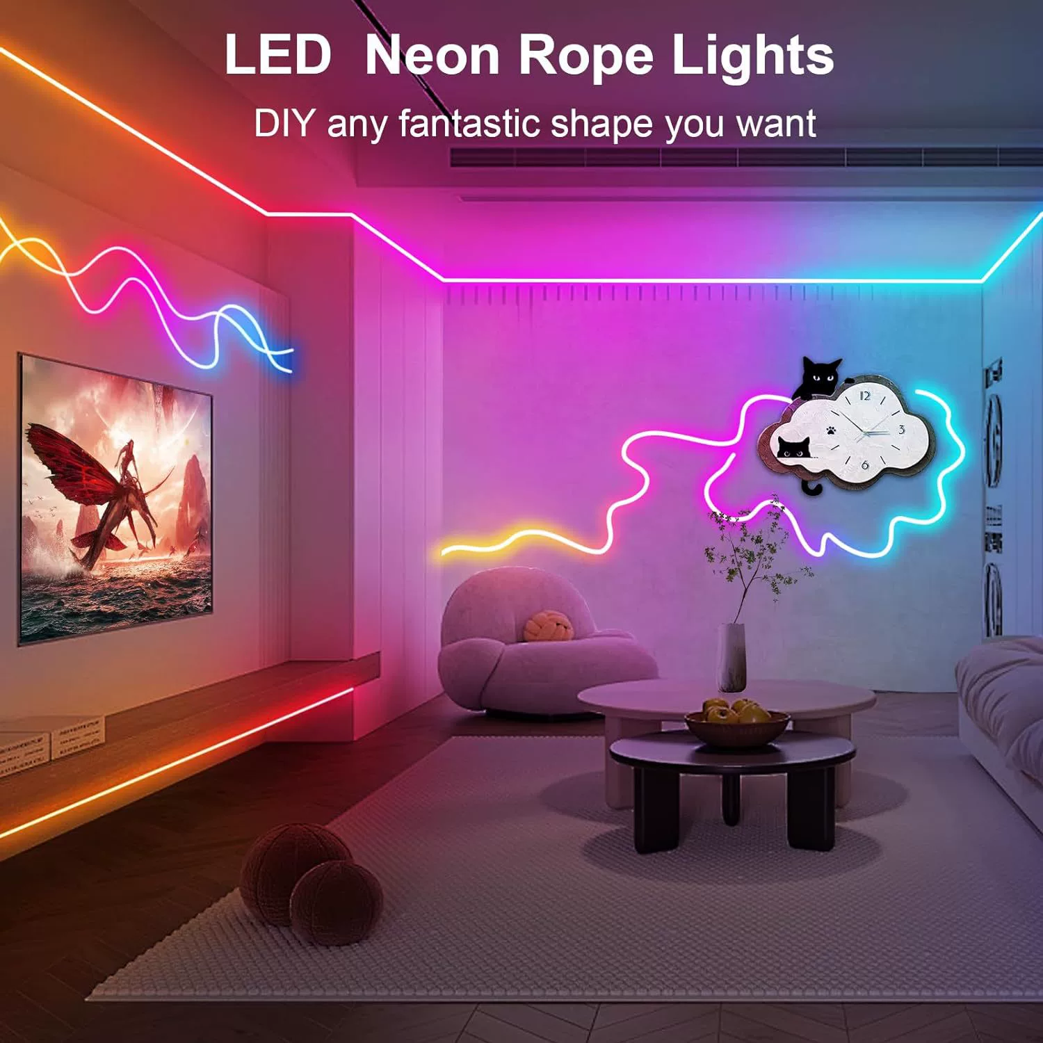 Кросс-бордер взрыв LED неоновый свет, с пультом управления APP IP65 гибкие неоновые фонари 24V RGB