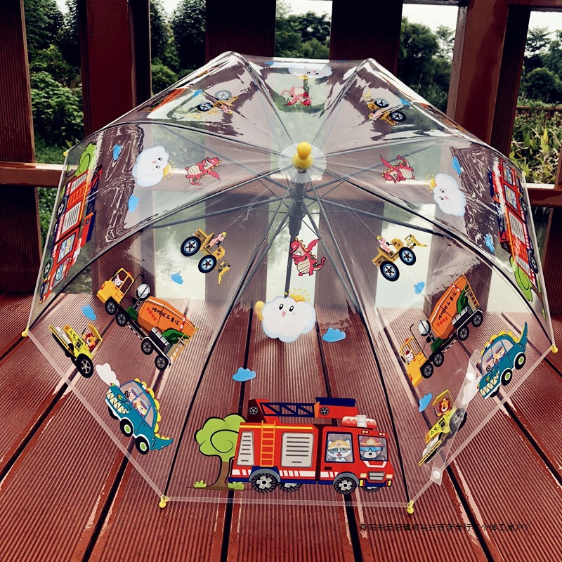 Cartoon children's plastic umbrella for kindergarten for students