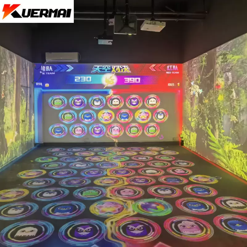 L型体能训练投影室内儿童乐园运动馆互动投影AR全息投影仪设备