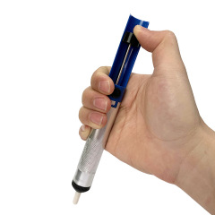 Manual Solder Sucker Strong Solder Suction Anti-Slip Half-Aluminum Solder Repair Desoldering Iron Welding Helper Tool