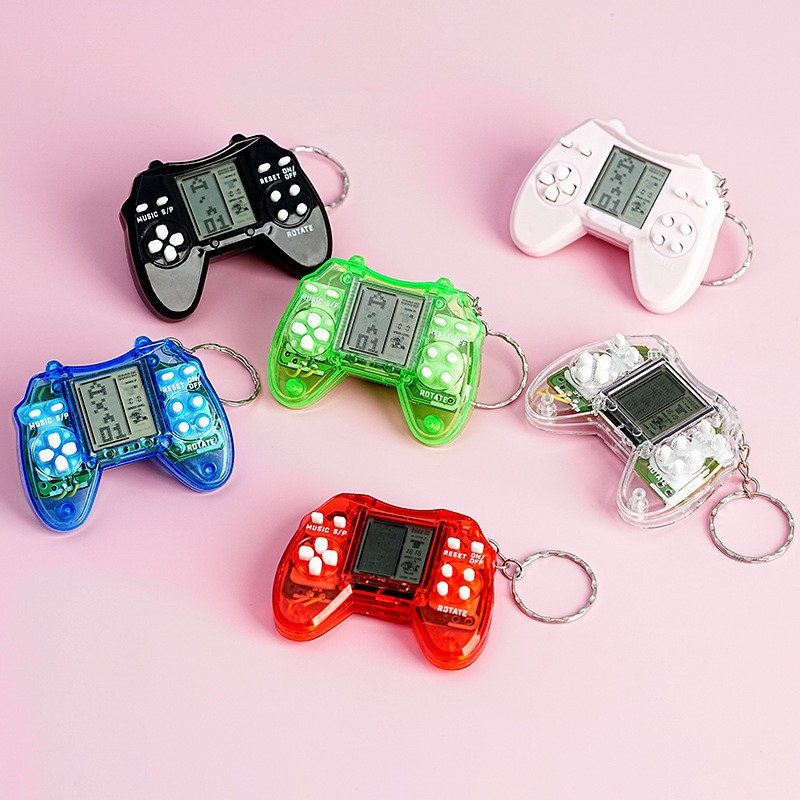 Mini consola de videojuegos de mano Tetris consola de juegos nostálgica juguetes descomprimidos llavero regalo creativo