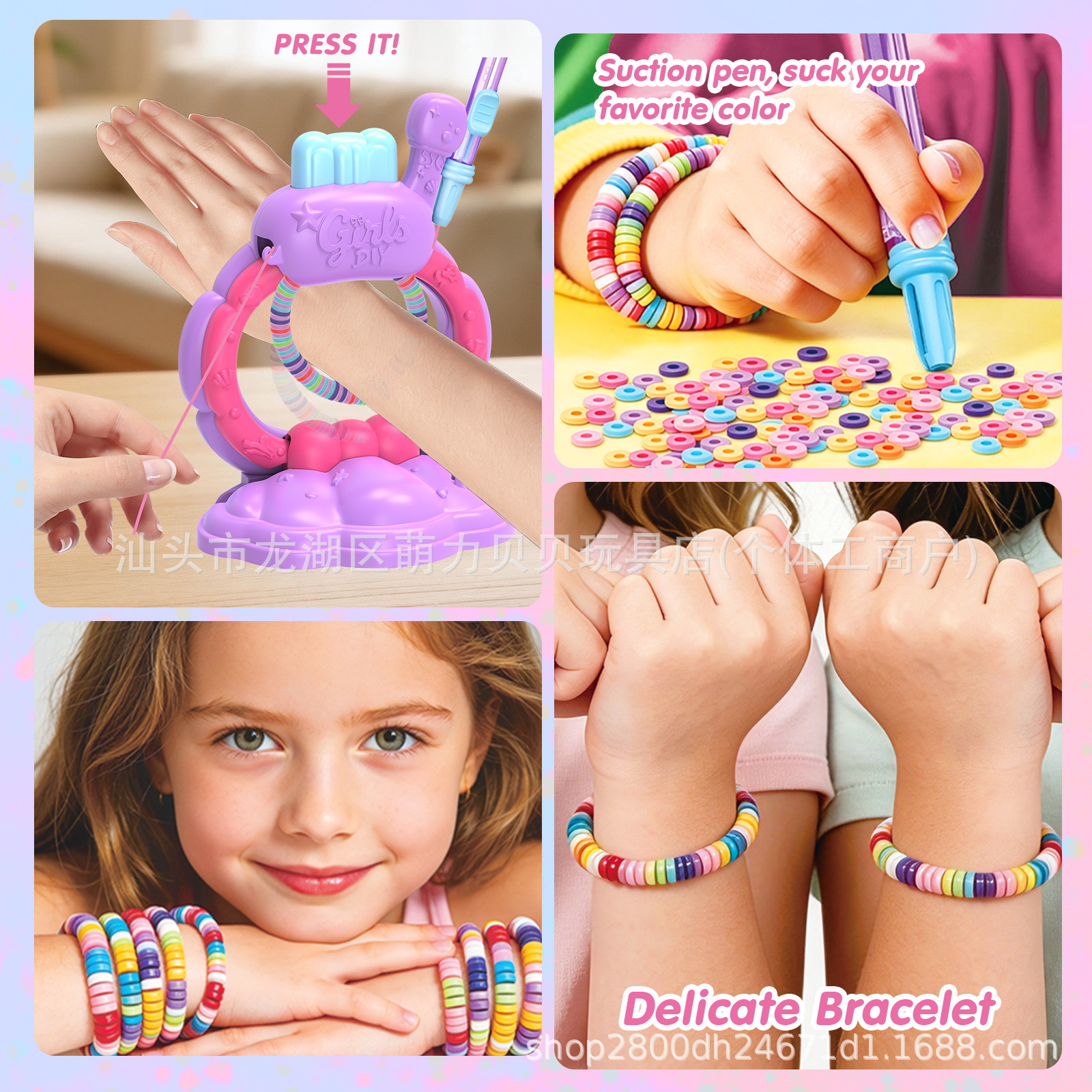 Máquina automática de cuentas DIY con cuentas brazalete mágica tejer con cuentas juguetes para niños fábrica de puntos transfronterizos al por mayor
