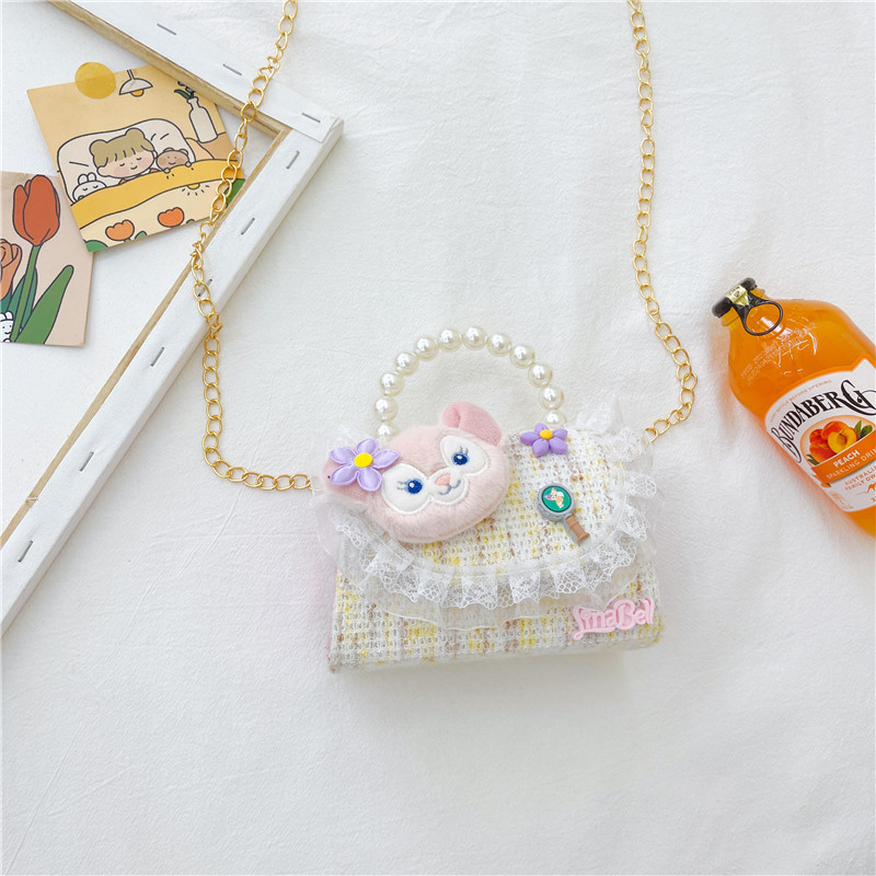 Bolso de hombro para niños 2023 nueva moda princesa portátil estilo occidental lindo algodón y lino bolsa pequeña mini bolsa de mensajero para padres e hijos