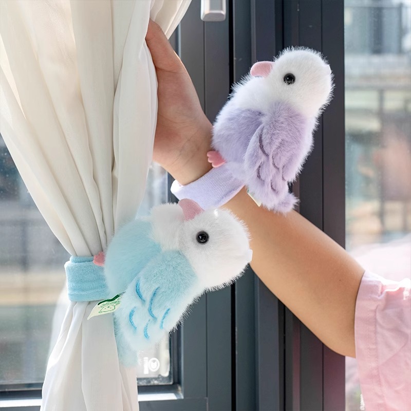 Con vẹt mô phỏng dễ thương, búp bê, đồ chơi sang trọng, móc khóa, quà tặng vui nhộn cho trẻ em