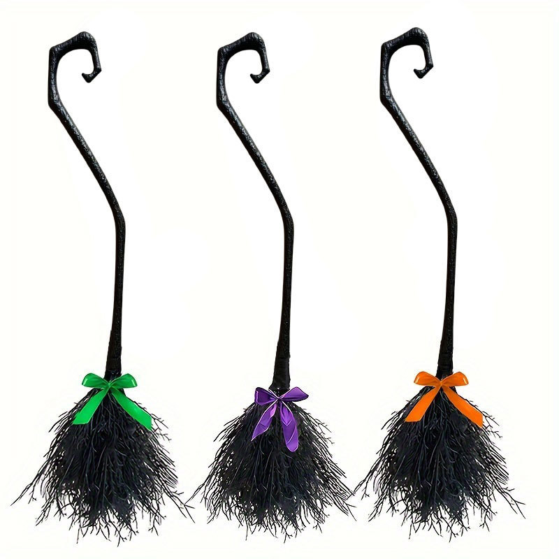 Halloween Witch Broom Decoration cosplay Dress Up Plastic Witch Harry Potter Magic Broom Props Halloween Witch Broom Decoration cosplay Dress Up Plastic Witch Harry Potter Magic Broom Props
