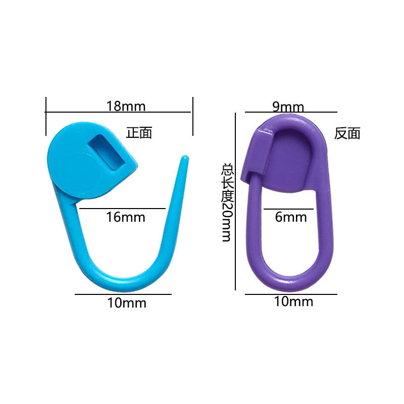 Colorido tejido lana pequeña marca hebilla colorido seguridad pequeño pin plástico posicionamiento hebilla DIY anti-liberación hebilla al por mayor