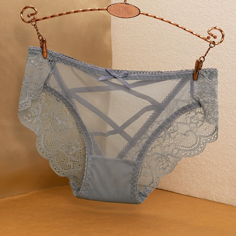 Стрейни lace сексуальные тонкие брюки с бантом, хлопковое нижнее белье, брюки, умеренная талия