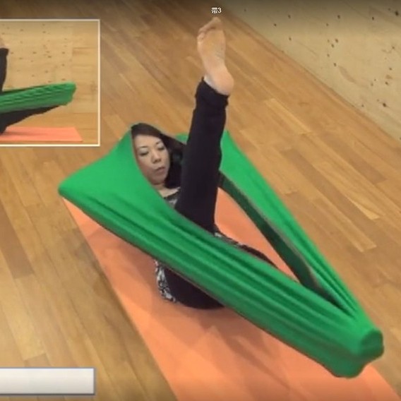 Yogaflexer Yoga Pilates Green Ribbon Wrapping Training Fascia Stretch Belt Yoga Elastic Stretch Belt