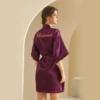 Bridesmaid-deep purple (half-sleeved)