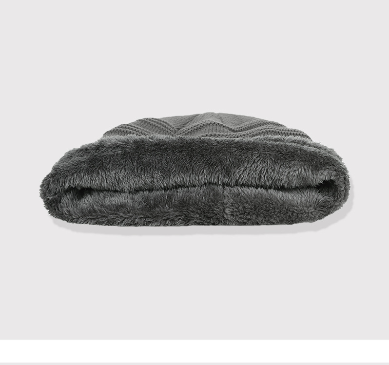 Cappello da uomo in maglia unisex, cappello alla moda con etichetta in ferro, cappello di lana, caldo e antivento, pullover_voghion.com