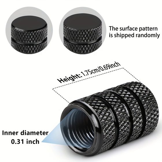 Bicycle aluminum alloy color American knurled air nozzle cap car tire valve cap car dust cap