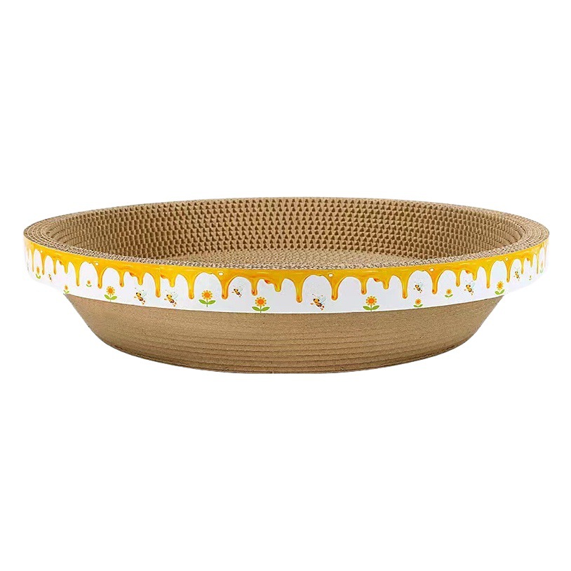 Tablero del rasguño del gato extra grande de molienda garra gato nido oval tablero del rasguño del gato sin caspa cuenca vertical resistente al desgaste suministros para mascotas