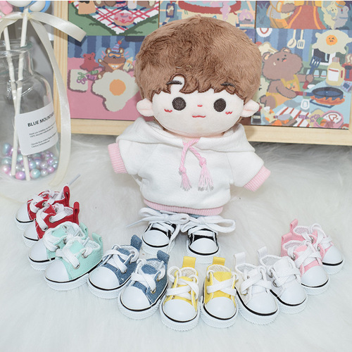 15cm cotton doll shoes 6 points BJD shoes 30cm jointed doll shoes doll dressing accessories 4.5cm canvas shoes