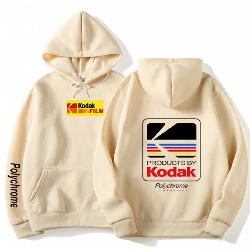 速卖通潮牌Polychrome Kodak 帽衫运动衫 男女打印套头衫卫衣