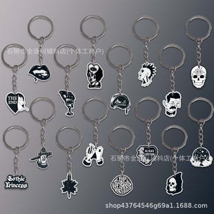 Gothic Style Keychain sheinPVC Soft Glue Hanging Small Gifts Unisex Car Bag Premium Sense