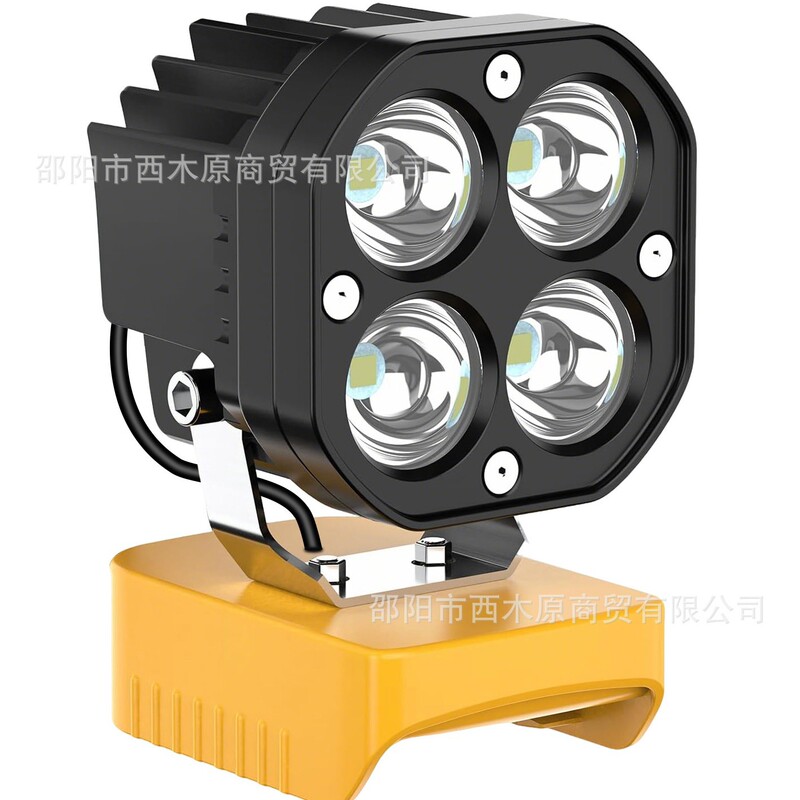 Cross-Border Hot-Selling Portable Outdoor Led Work Light 40W Compatible with Dewalt Dcb Series 18V/20V Battery Emergency Use