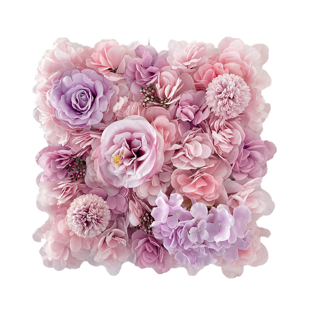 Pared de flores simulada rosa pared de plantas de bodas artículos de fondo decoración pared de flores falsas peonía diseño de fila de flores del centro comercial