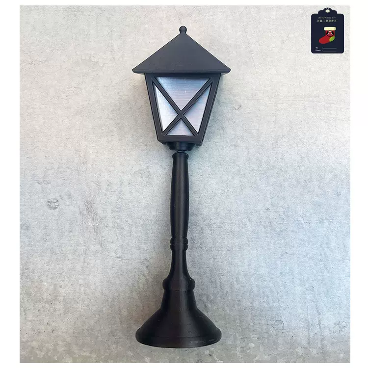 圣诞路灯装饰大规格60cm高塑料圣诞路灯装饰配件圣诞路灯摆件跨境