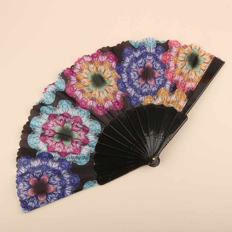 Abanico Plegable de Encaje de Plástico, Estampado, para Danza image 105