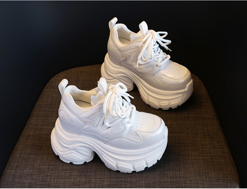 Giày sneaker chunky nữ đế dày tăng chiều cao HC3572 — Màu đen chi tiết 5