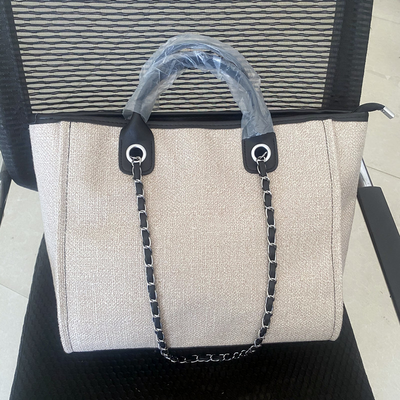 Yuezi Foreign Trade 2024 New European and American Bucket Women's Bag Large Capacity Portable Single Shoulder Diagonal Chain Tote Bag_voghion.com