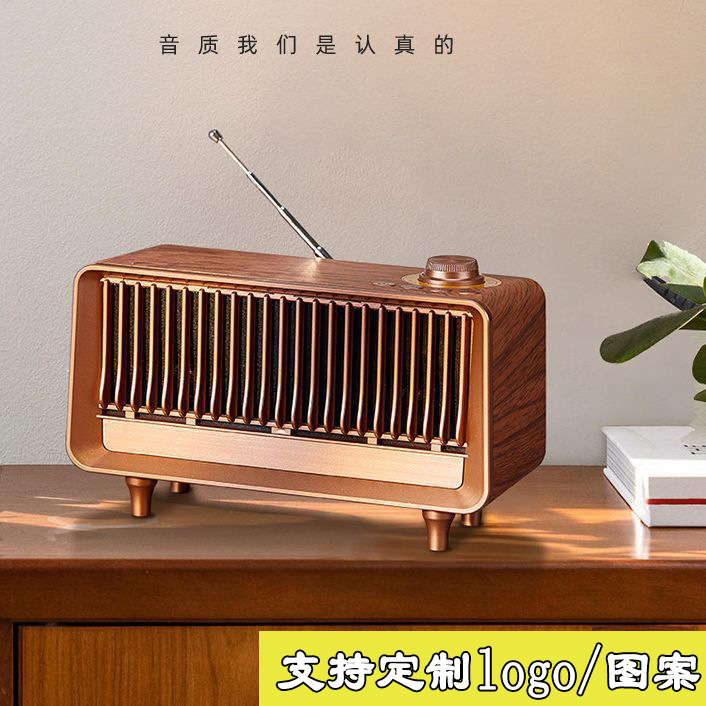 크로스 레트로 우드 그레인 B3 무선 블루투스 스피커 서브우퍼 야외 라디오 U 디스크 TF 카드 서브우퍼 소형 스피커