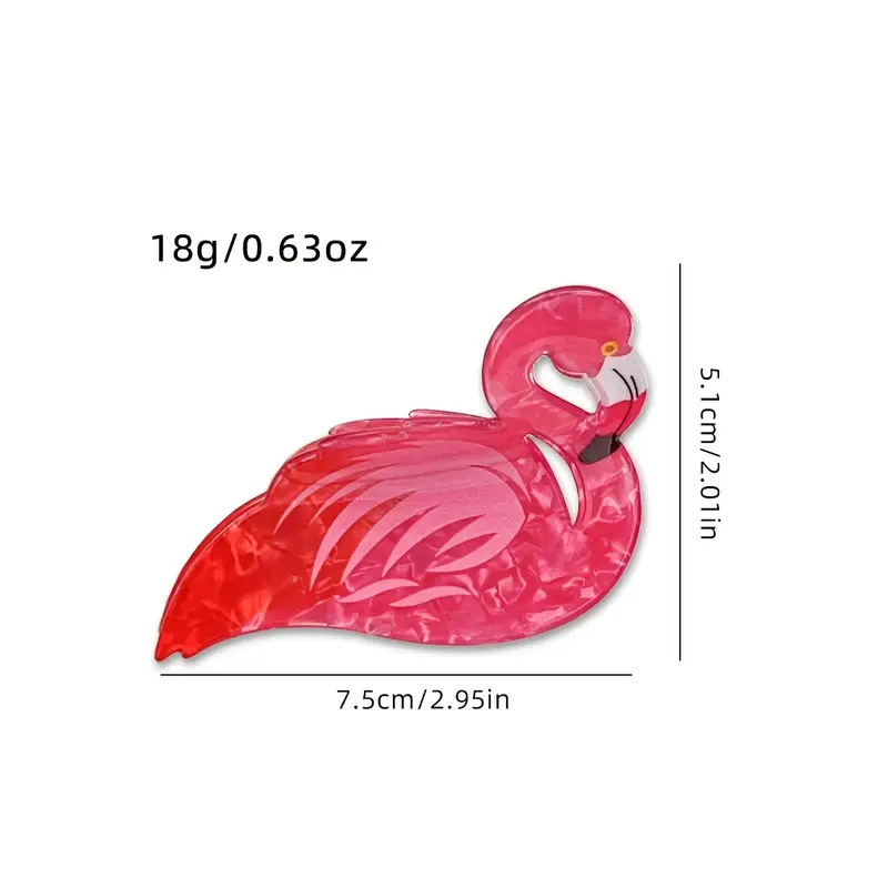 1 Piece Quantity Cartoon Style Women's Flamingo Acrylic Hair Claws