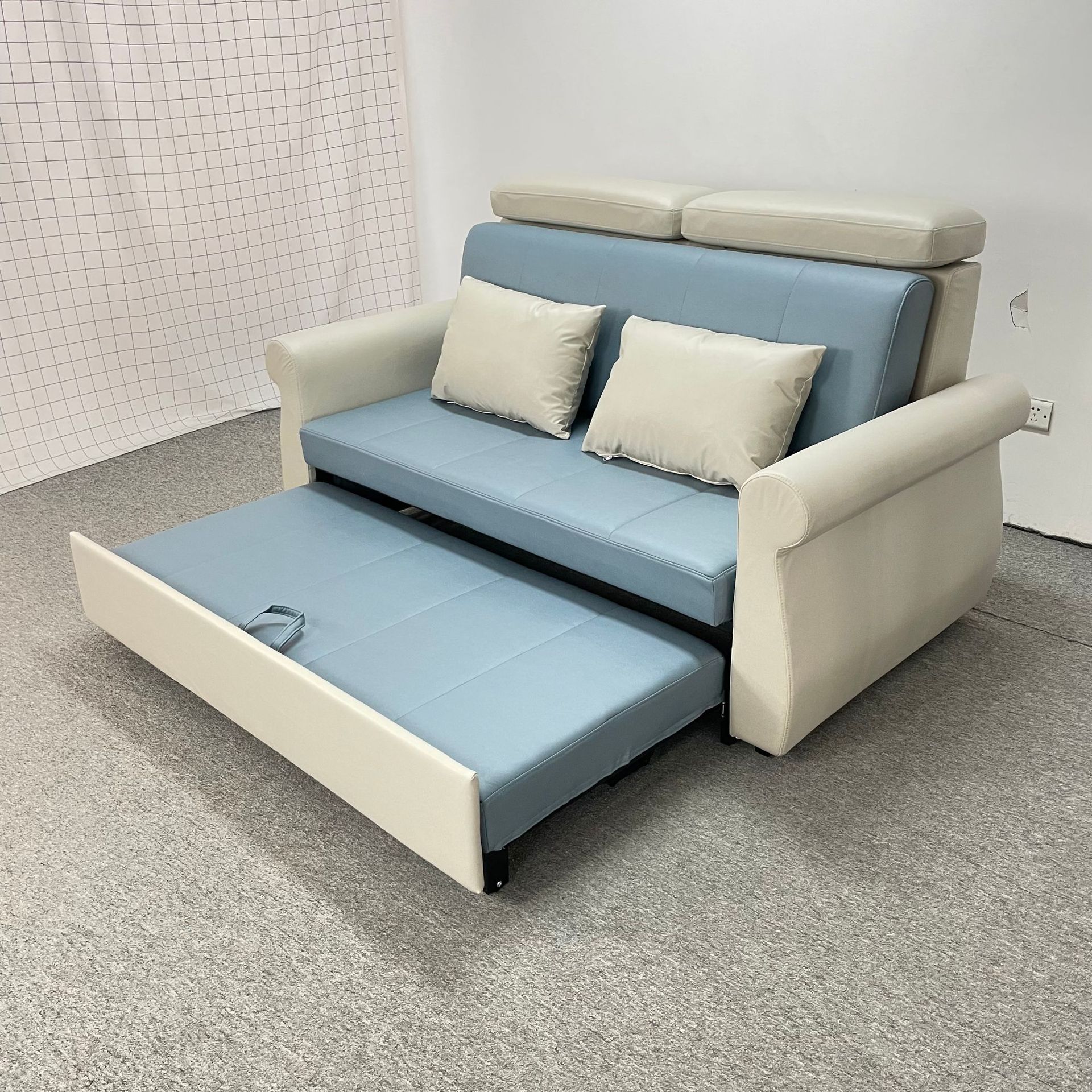 Sofá cama plegable 1.5m1.. 8 metros de casa pequeña cama plegable de látex para una sola persona tecnología de doble uso sofá cama
