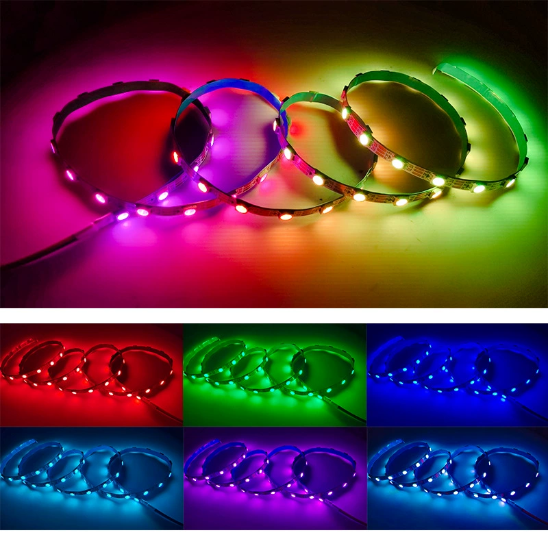Светодиодная лента 5050 SMD, 5В/12В, 5.5 мм, 30/60 светодиодов/м, варианты IP20/IP66