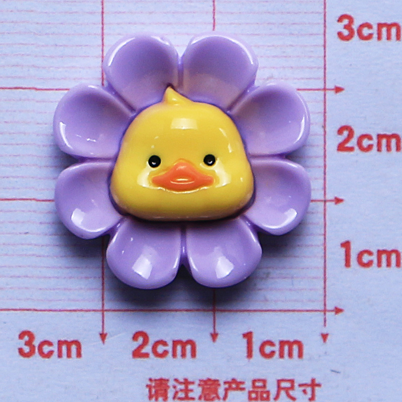 Dibujos animados brillante animal flor resina accesorios DIY crema pegamento Jardín de dibujos animados parche tapa joyería horquilla material