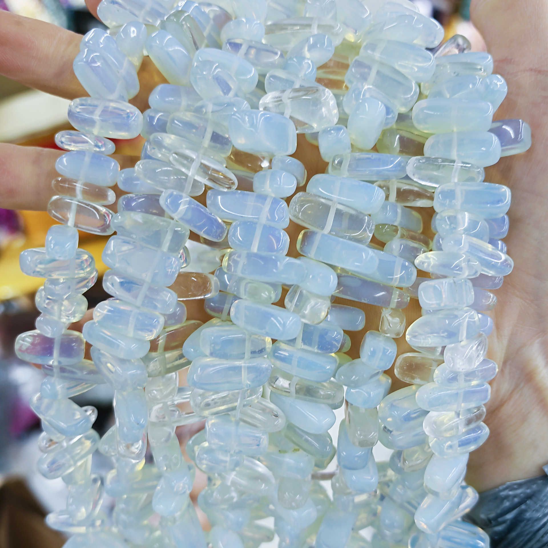 Piedra natural cristal natural piedra triturada sin forma tres o siete cabezas cuentas sueltas productos semiacabados joyas de bricolaje accesorios de cuentas al por mayor