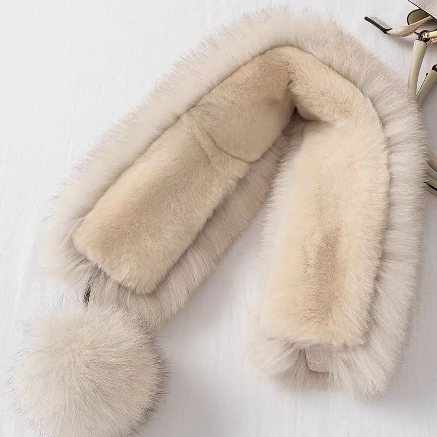 Bufanda Térmica de Piel Sintética de Zorro Peluche Térmico para Invierno