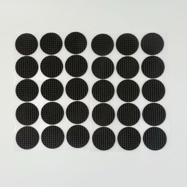 Silicone non-slip round black doormat